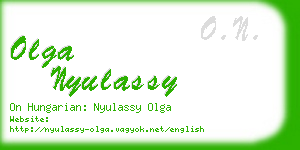 olga nyulassy business card